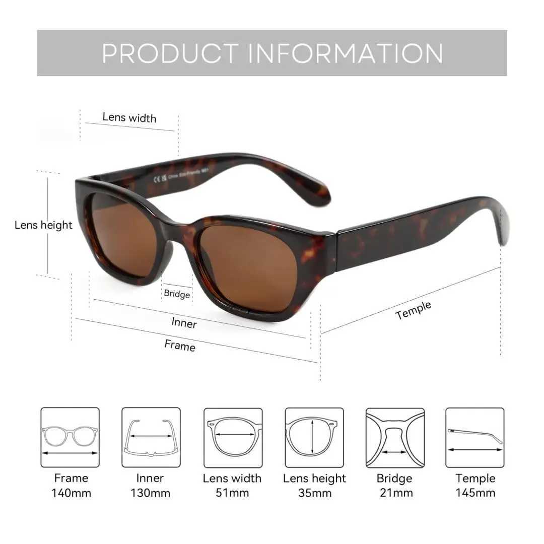 ZENOTTIC Women Butterfly Polarized Sunglasses Trendy Cat Eye UV400 Protection Sun Glasses Shade D260326