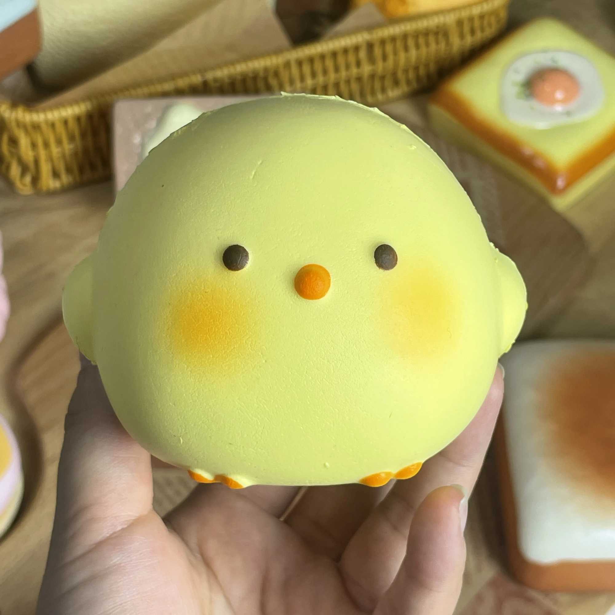 HOT Cute Giant Chick Squishy Toy Slow-Rising Stress Relief Sensory Fidget Toy for Kids and Adults Anxiety ADHD Autism Relief H260326