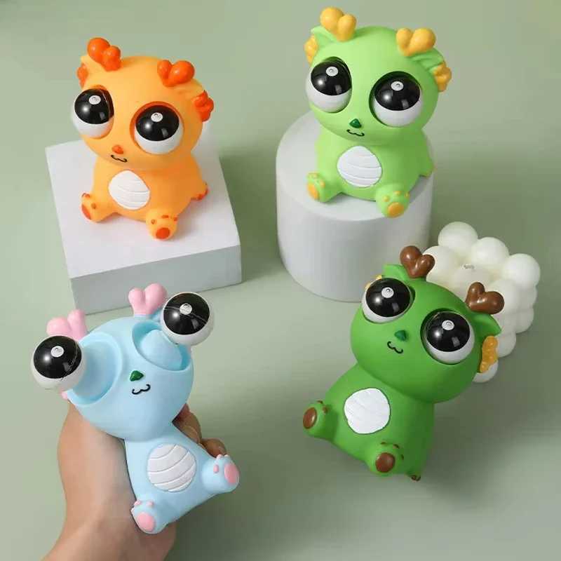 Creative Pop Up Sensory Fidget Object Proptosis Eye Dragon Dinosaur Squeezing Joy Squeezing Staring Eye Funny Toy H260326