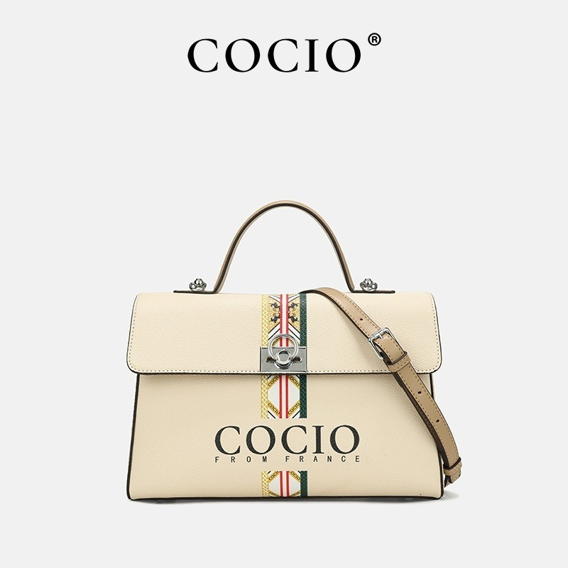 COCIO New Colorful White Series Handheld Messenger Bag Niche Design Single Shoulder Handbag Cross-Border Hot-Selling Model