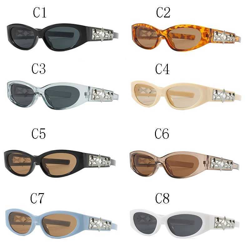 Vintage Cat Eye Sunglasses Women Men Artistic Sense Luxury Shades Party Travel Sun Glasses Lady Man UV400 Protective Glasses D260326