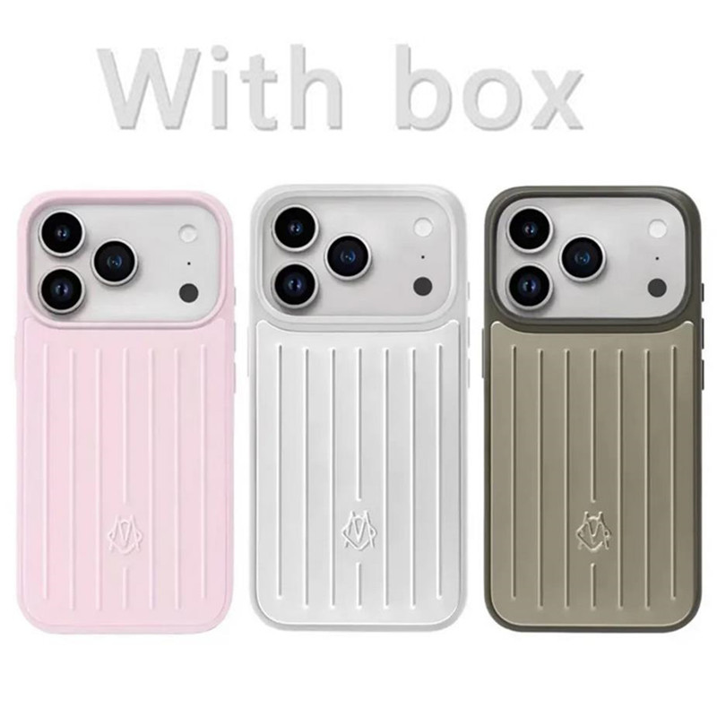 RIM phone case luggage designed Phone Cases for Apple iPhone 17 Pro Max 16 15 14 polycarbonate aluminum alloy Cover Coque Funda Titanium Suitcase Designer iPhone Case
