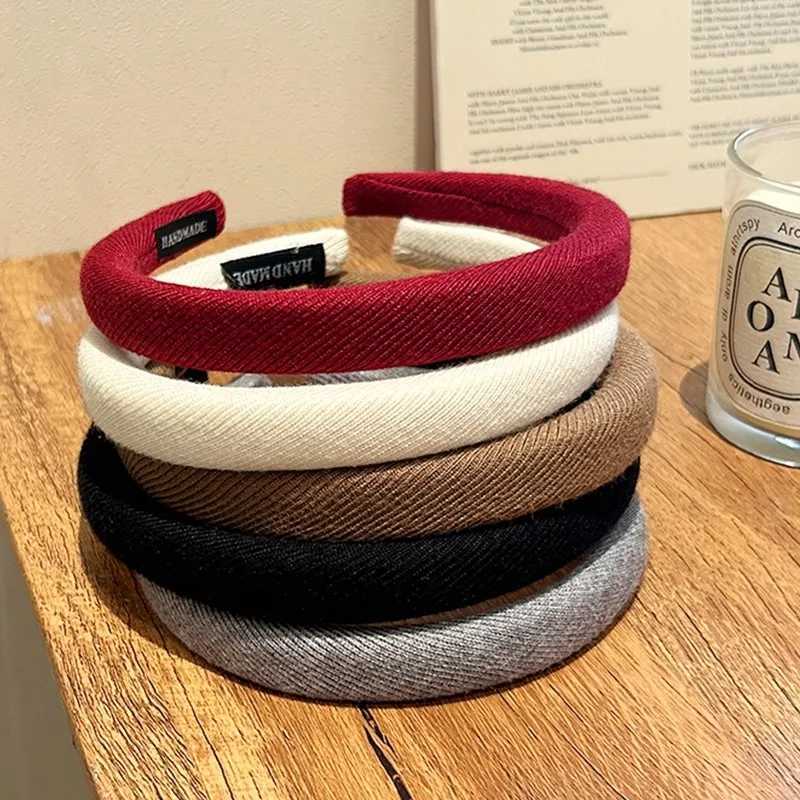 Korean Solid Simple Hairband For Women Girls Sweet Hair Ornament Headband Elegant Hair Hoop Hair Band Fashion Hair Accessories D260326