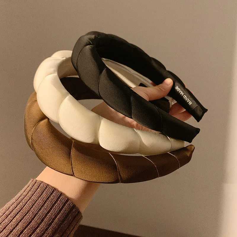 Autumn Maillard Brown Cloud Headband Womens High Skull Top All-Match Face Wash Mask Hairpin Hair Hoop Hair AccessoriesHeaddress D260326