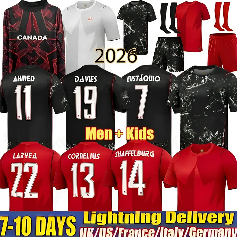 2026 World Cup Canada Soccer Jerseys MEN KIDS KIT WOMEN Uniforms National Team DAVIES J.DAVID LARIN 26 27 UGBO CAVALLINI MILLAR EUSTAQUIO FRASER Football Shirt