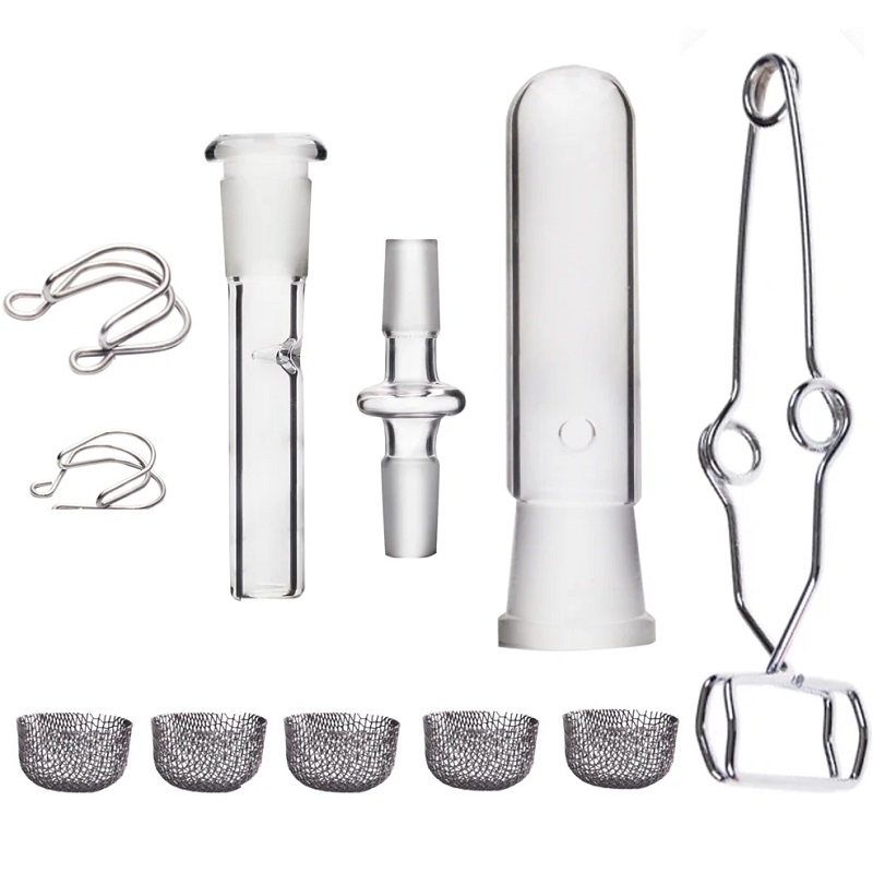 Terpcicle Quartz Glass Heater Bowl Adapter Keck Clip Kit free 5 Stainless steel filter screen