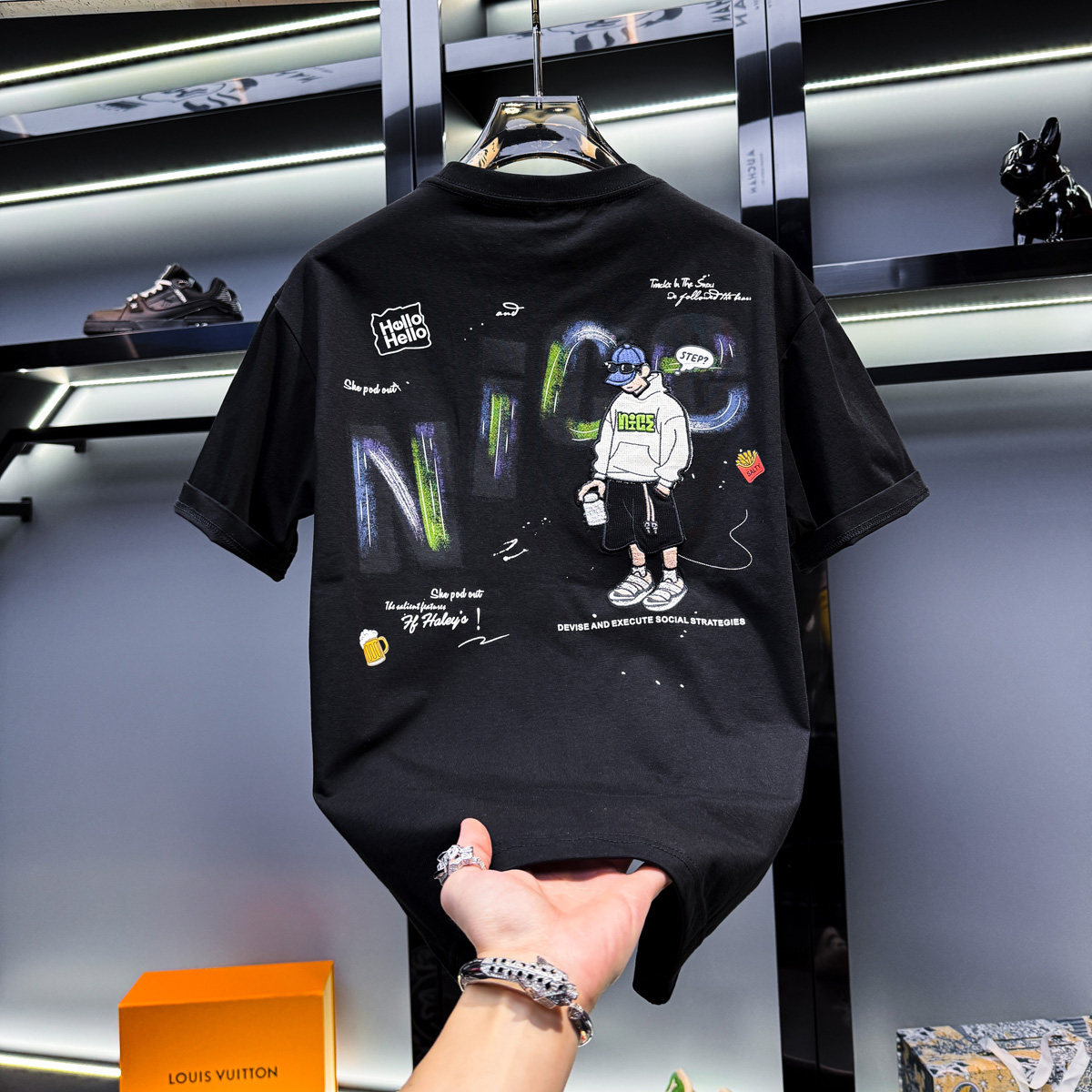 2026 Summer New Arrivals Men's Premium American Letter Graphic T-Shirts | Trendy Oversized European-Style Crew Neck Short Sleeve Tops
