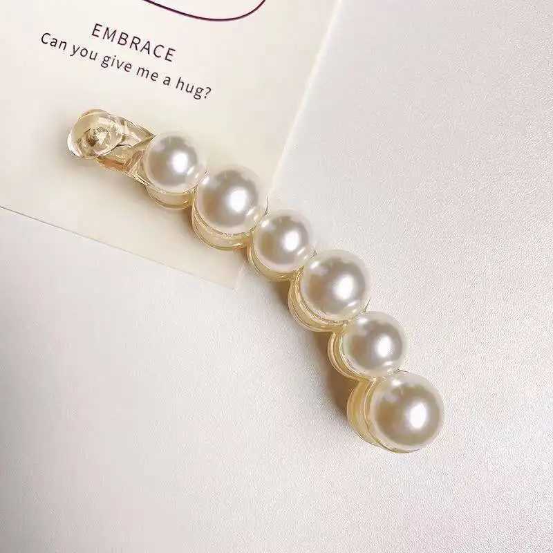 multi-pearl long hair clip hair claw for ladies girls womens hair accessories H260326