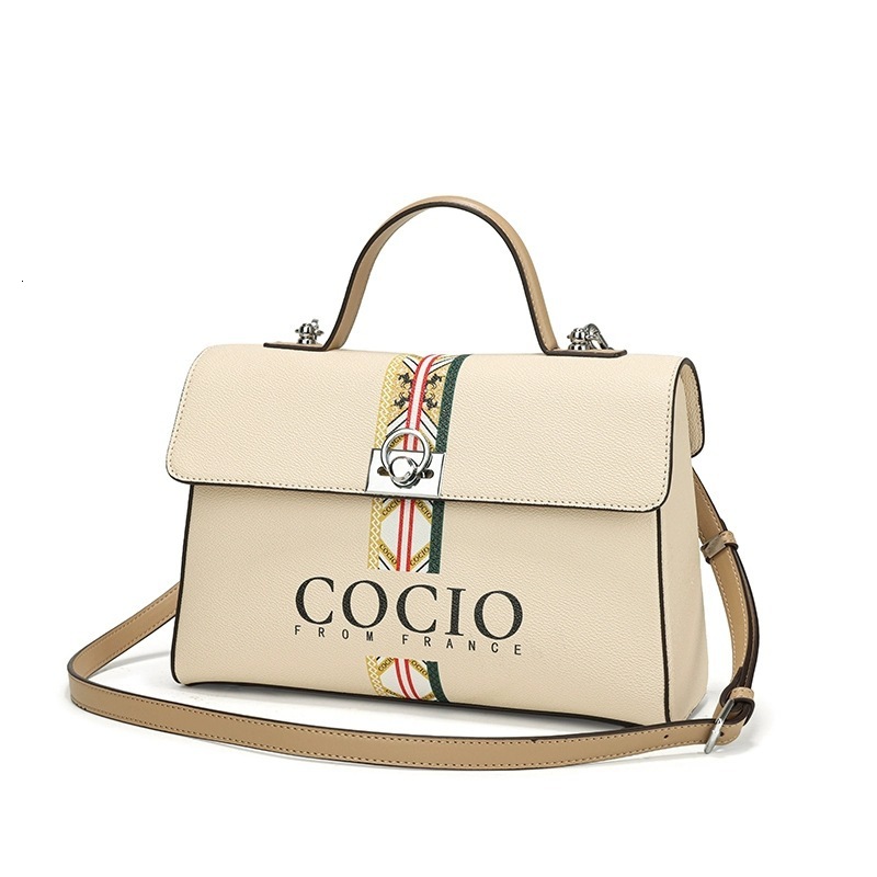 COCIO New Colorful White Series Handheld Messenger Bag Niche Design Single Shoulder Handbag Cross-Border Hot-Selling Model