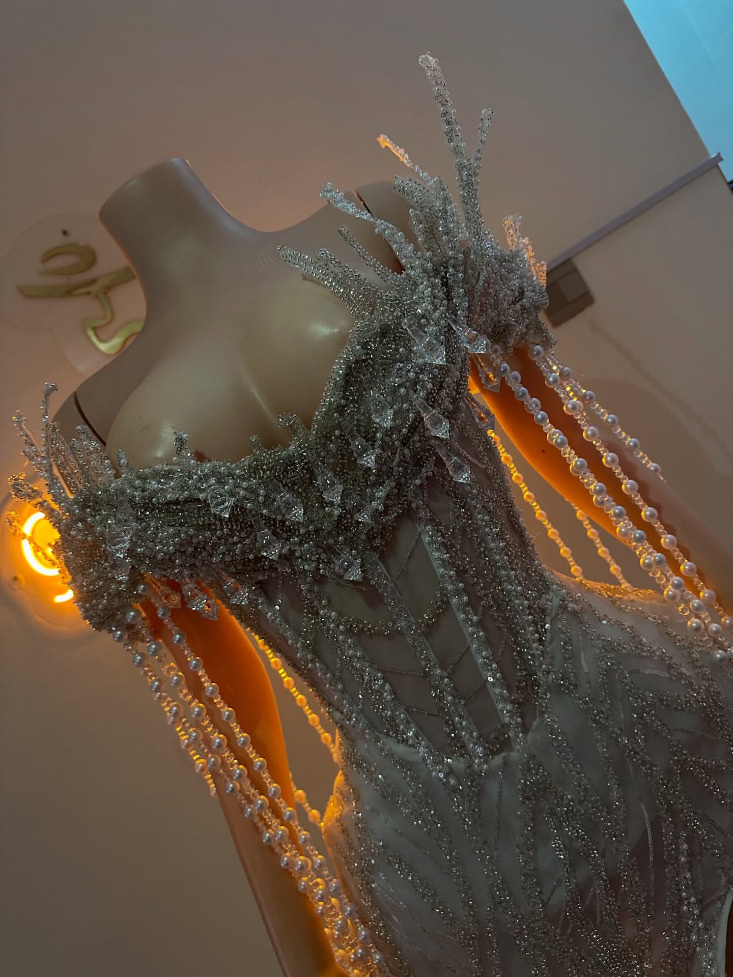 2k26 Ivory Prom Dress 2026 Mermaid Crystals Dresses Appliques Beadings Sequined Evening Dress Sequined Birthday Formal Women Pageant Party Gowns ZJ088 - view 8