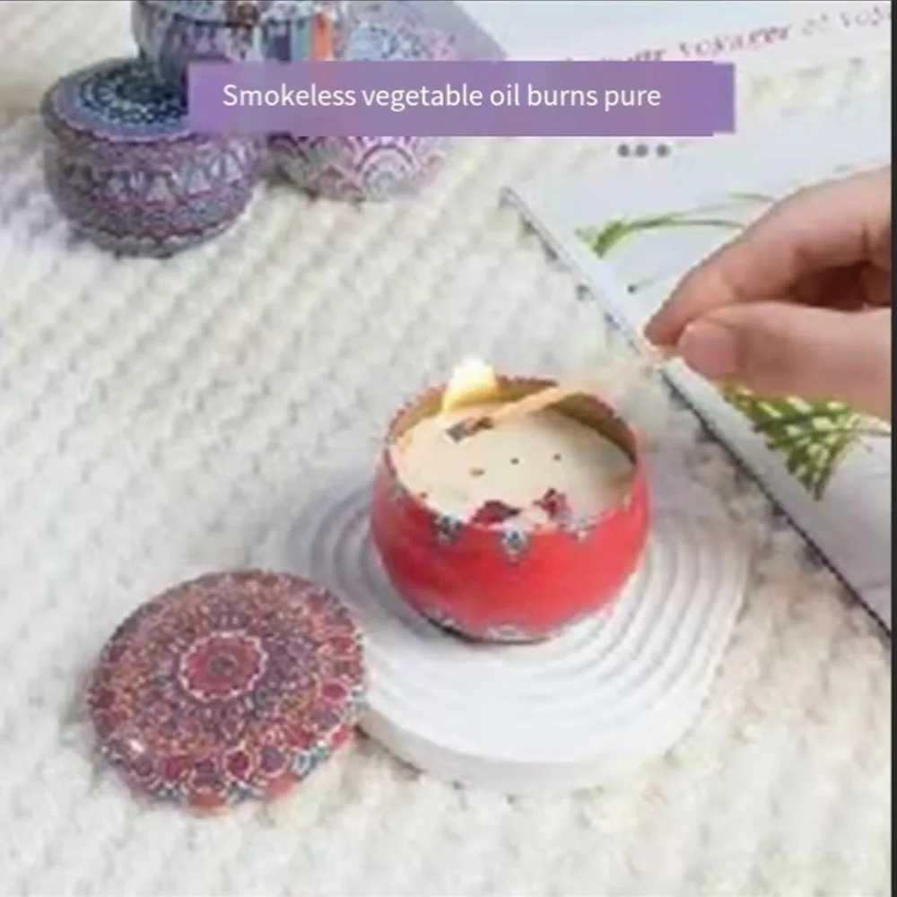 1/4PCS Vintage Scented Candles Soy Wax Candle Jars Flower Fragrance Scent Candle Wedding Ceremony Birthday Gifts Home Decoration H260326