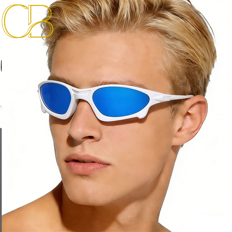 Men Polarized Sunglasses Cycling Outdoor Sports Sun Glasses Fishing Running Shades Driving lightweight hiking Summer Beach y2k futuristic CB Fashion A
