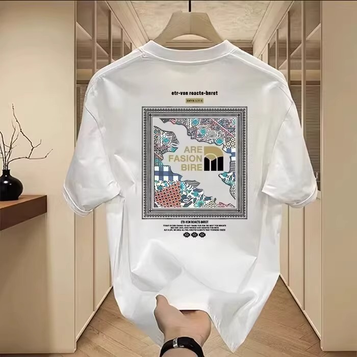Men's Summer New Arrivals T-Shirts | Creative Geometric Graphic Trendy Versatile Casual Oversized Base Layer Short Sleeve Tops