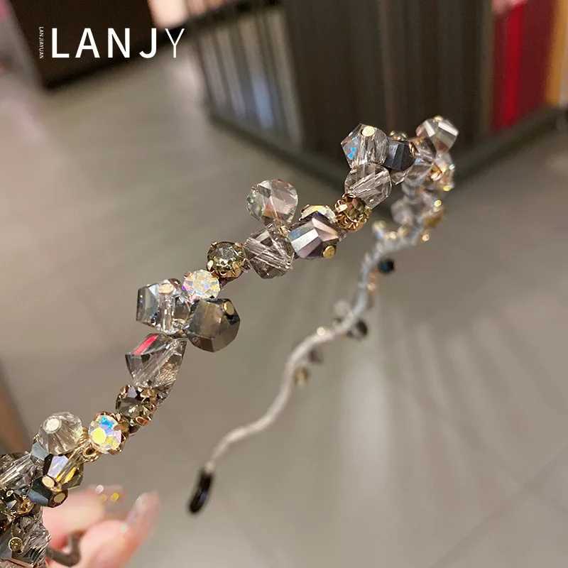 Korean Super Immortal Crystal hair accessories Headband Womens Hairband Fashionable Temperament Retro Hairpin for women D260326