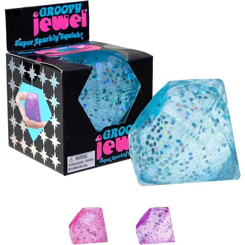 Glittering Diamond Needoh Ice Cubes Stress Vent Ball Slow Rebound Squeeze Toys Stress Relief Kids Adults Antistress Squishy Toy Z260326
