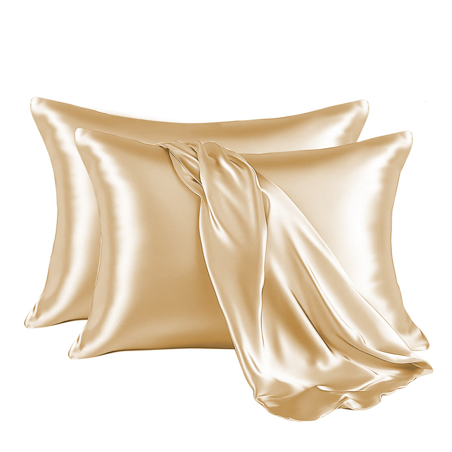 Set of 2/4pc Silky Stain Pillowcase Silky Pillowcase Natural Silk Pillowcase Standard Queen Size Mulberry Silk Pillow Case 240725