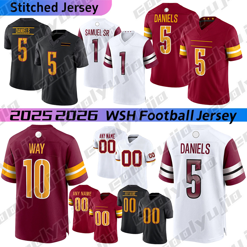 Washingtons Commanders jersey Jayden Daniels 1 Deebo Samuel Marcus Mariota Ertz Terry McLaurin Ekeler Wagner Croskey-Merritt Lane Magee Moore Way football jerseys