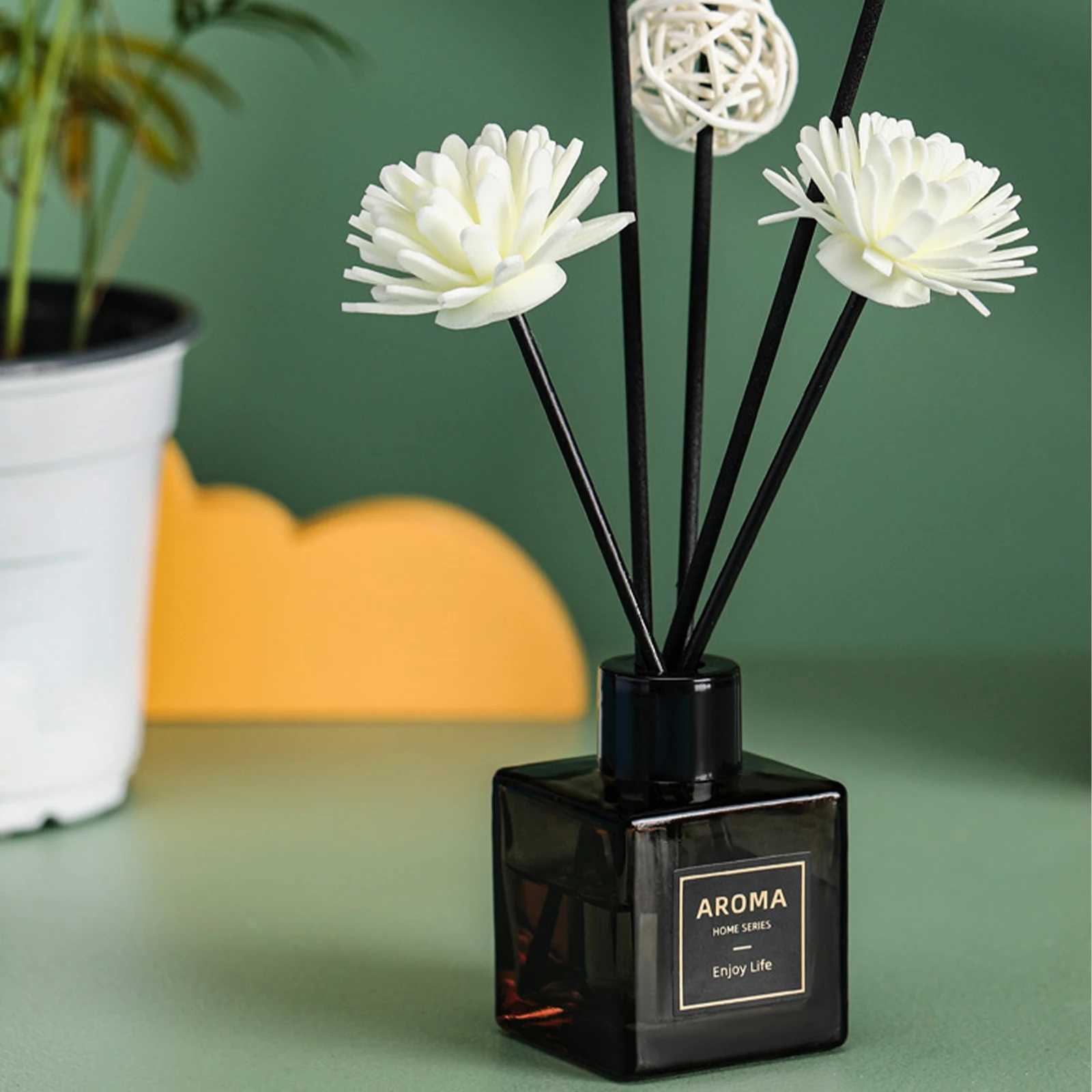 Hot Sale 50ml Flameless Reed Diffuser Oil Set with Sticks - Home Fragrance Air Freshener for Bedroom Office Home Decor H260326