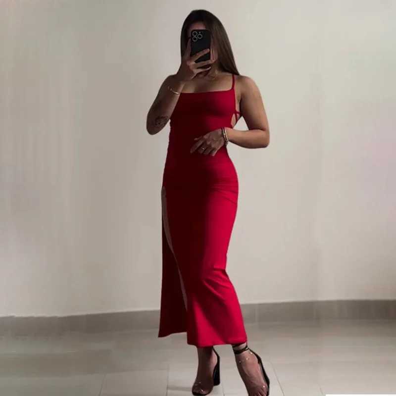 2025 New Dress Summer High Sensibility Halter Strap Spice Bag Hip Dress M260326