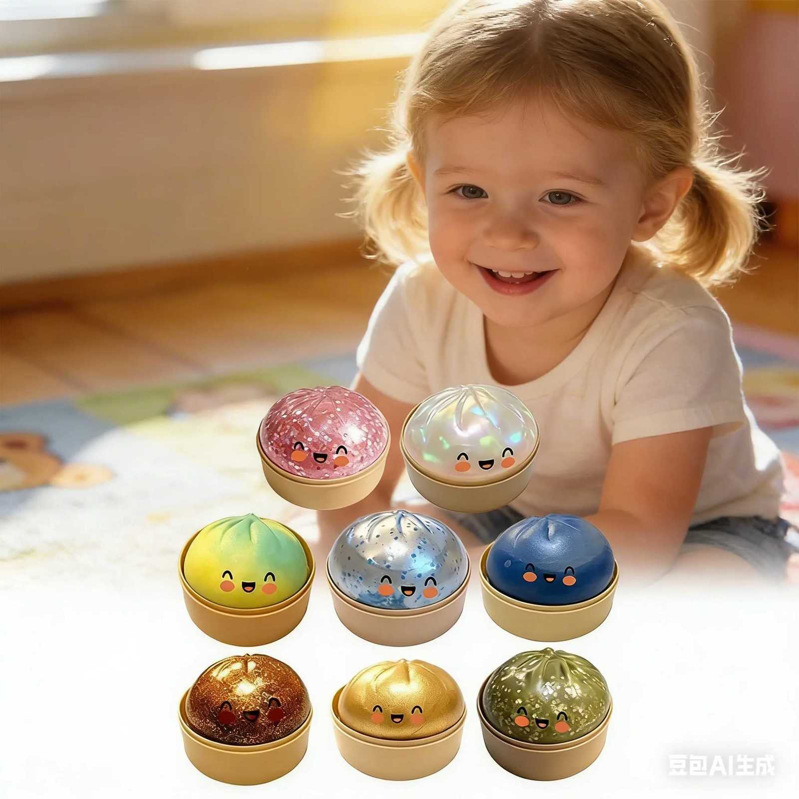 Simulation Flash Dumpling Pressure Ball Slow Rebound Soft Pinch Decompression Baozi modeling stress relief toy birthday Gifts Z260326