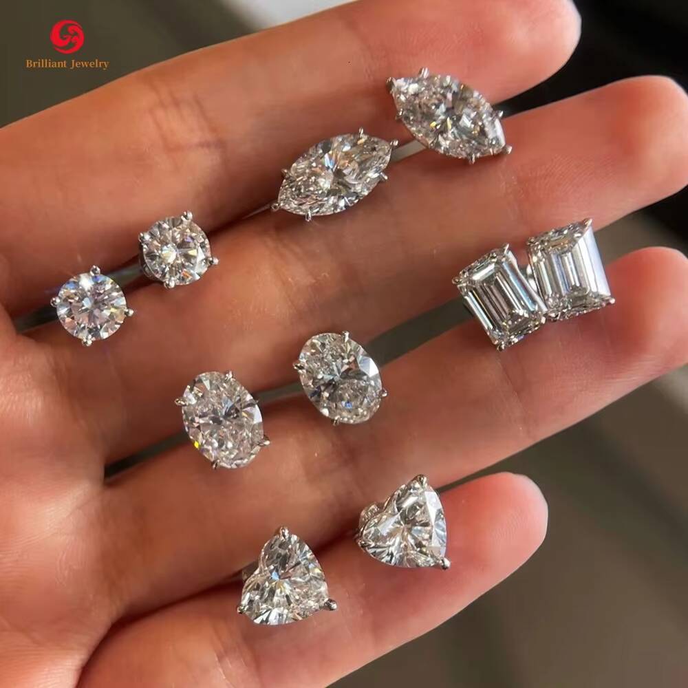 Custom Lab Grown Diamond Earing 10k 14k 18k Solid Gold Igi Certified HPHT CVD Lab Created Diamond Stud Earring Womens Earrings