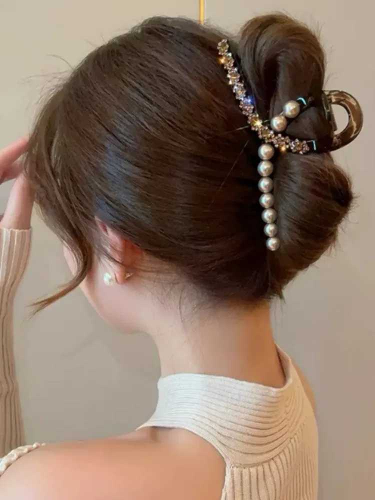 Luxury Hair Accessories With Diamond And Pearl For Women H260326