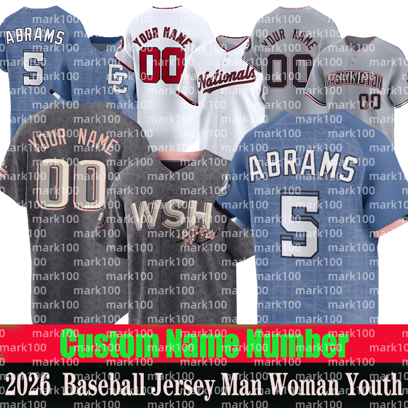Washingtons Nationals New City Connect jersey #5 CJ Abrams Jersey MacKenzie Gore Jersey #29 James Wood Patrick Corbin #2 Garcia Jr. Baseball Jerseys 2026