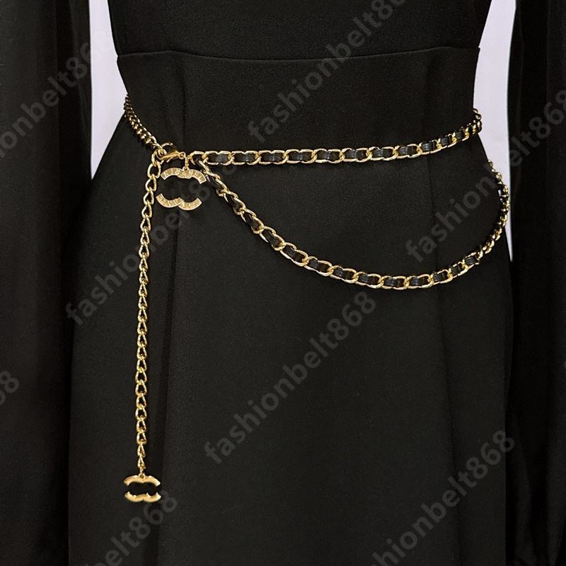 Designer Belt Designer Waist Chains Women Vintage Belt Necklace Chain Luxury Brand Ball Necklace Waistband Decorative Marked Letter Gold Link Waist Chain Belt