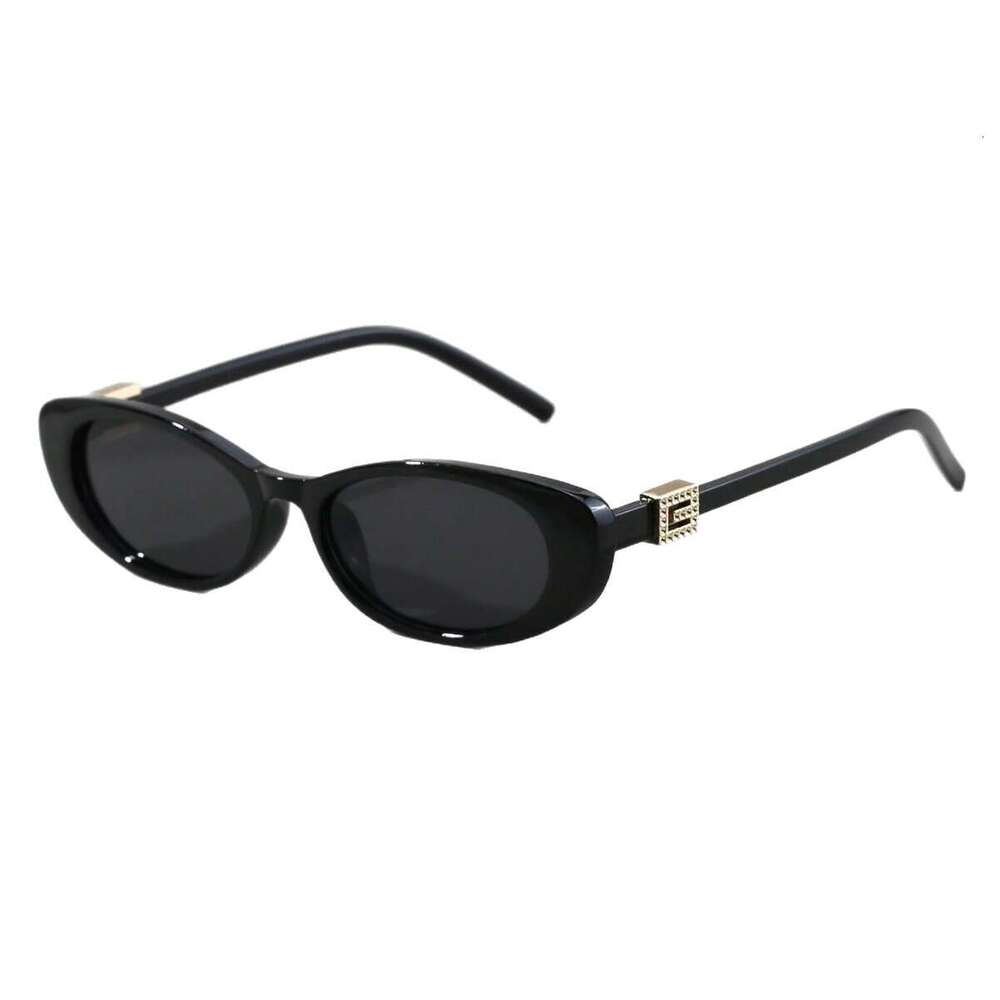 New oval shaped small frame cat eye ladies, high-end street style multifunctional men's UV protection sunglasses, fashionable sunglasses Y2K