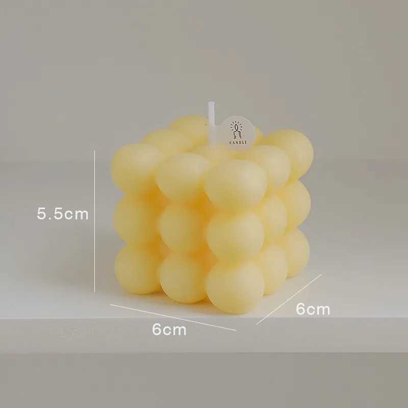 Big Bubble Cube Aromatherapy Candle - Soy Wax Scented Modeling Ornament Creativity Ball Gift Decoration Tool for Home H260326