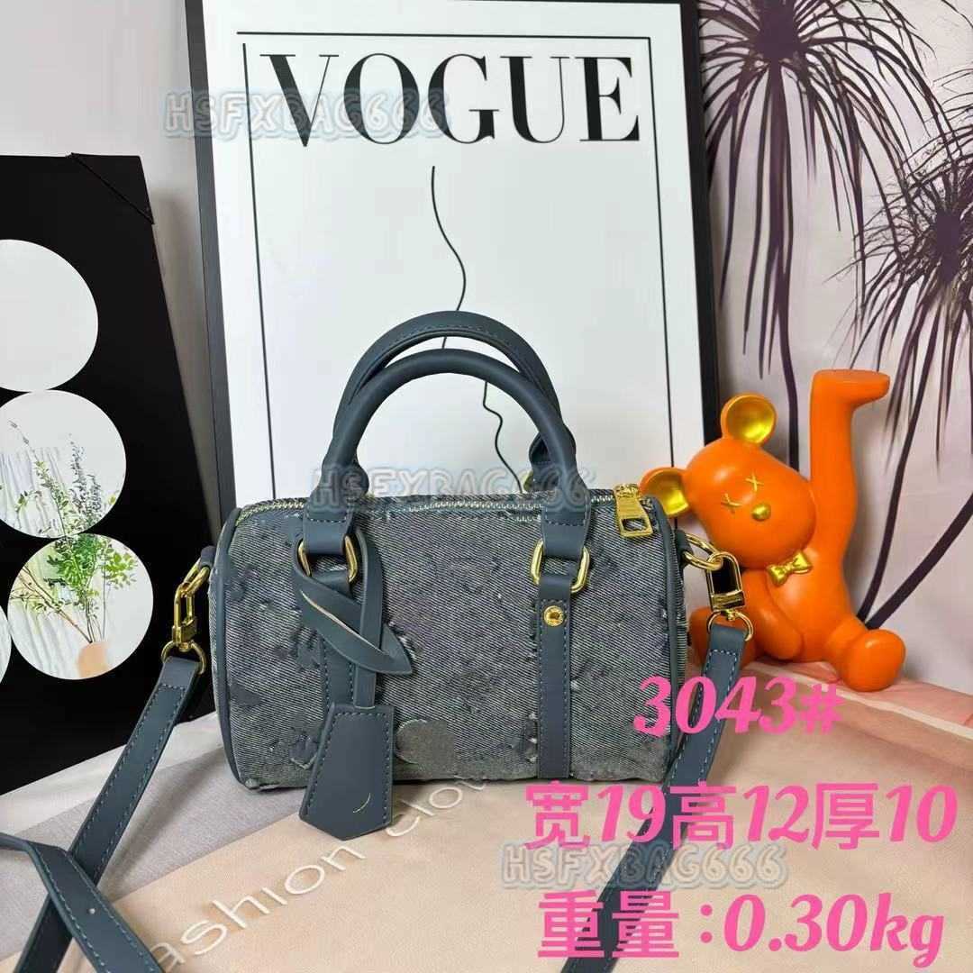 New Denim Pillow Large Capacity Single Shoulder Shoe Style Classic Simple Fashion Womens Crossbody Bag H260326