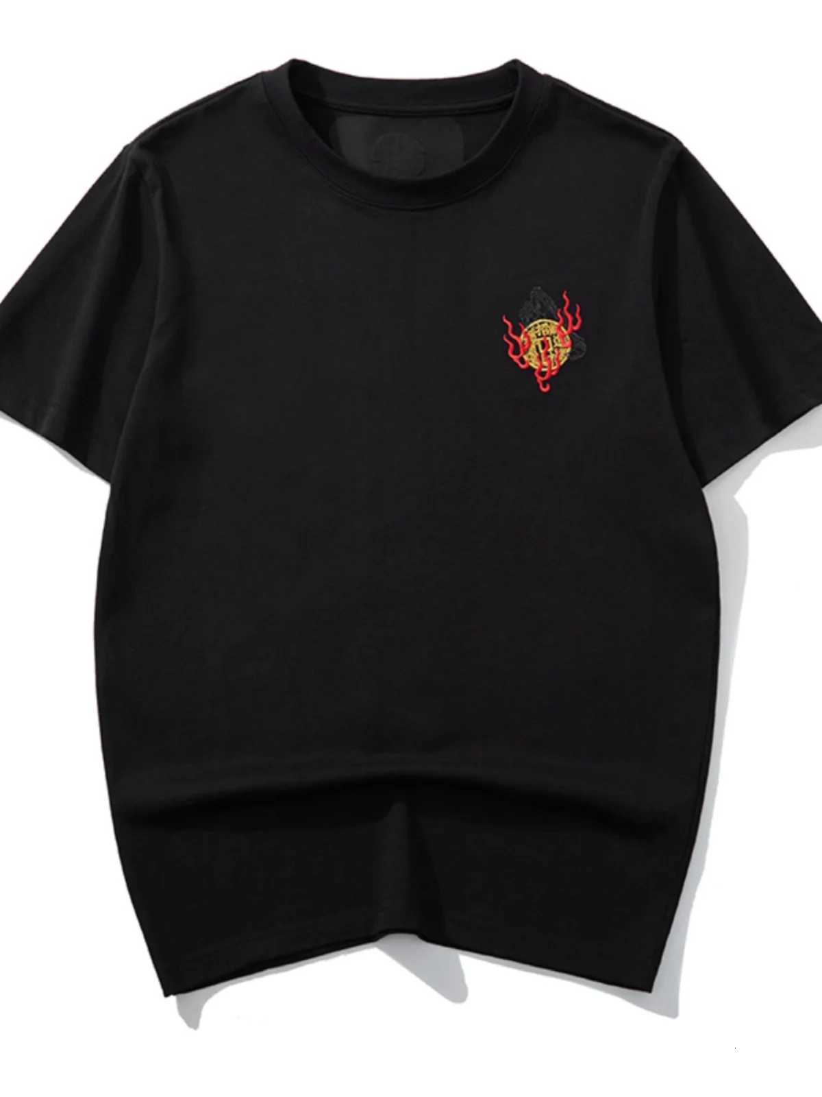 Hip Hop Embroidery T Shirt Men Dragon Vintage T Shirt Men Streetwear Cool Tees Shirt Cotton Short Sleeve Fashion Chinese Male C260326