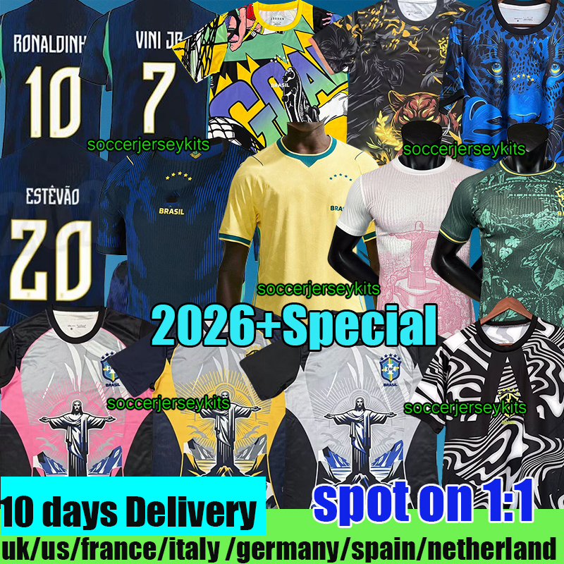 brazil Jersey 2026 World Cup MARQUINHOS BRUNO G RODRYGO jesus speical VINI JR RAPHINHA MARTINELLI maillots 4XL Players Women's Kids Football Shirt Camiseta de futbol