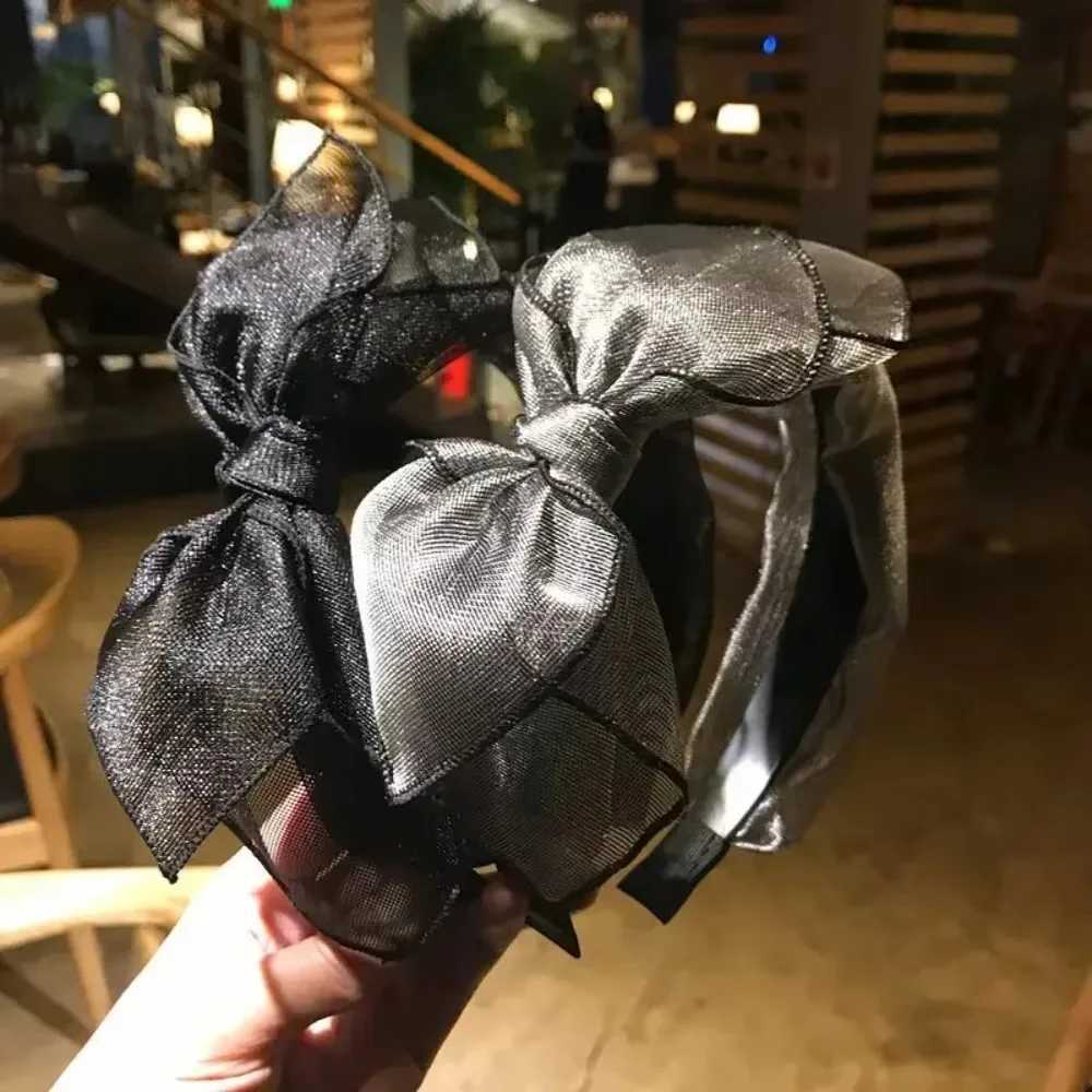 2024 Fashion Trend Womens Wide Headband Bow Knot Cross Sweet Korean Style Polka Dot Hairband Cute Hair Hoop Headwear Headdress D260326