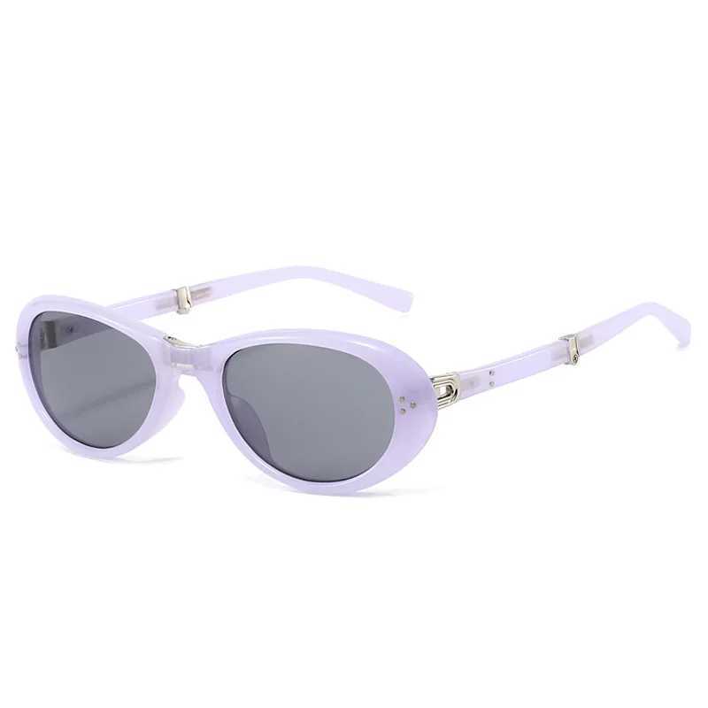 2025 Rivets Oval Sunglasses Women Brand Designer Foldable Easy Taking Female Shades UV400 D260326