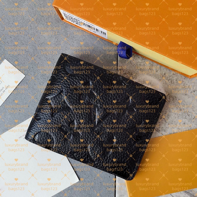 Wallet Genuine Leather Designers Men Wallets Flower Card Holder Women Fashion Plaid Style Purse Mens Clutch Wallet Man Bags a2