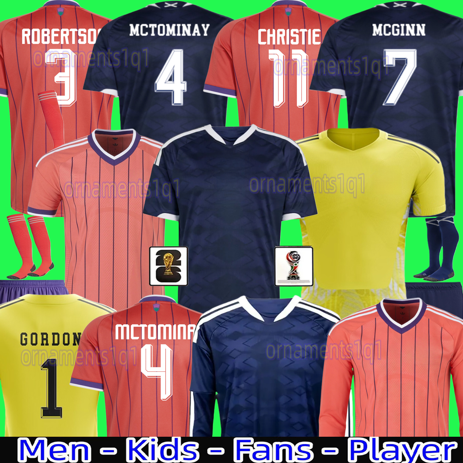 25 26 27 scotland football shirt Soccer Jerseys 2025 2026 ROBERTSON McTominay McGREGOR SHANKLAND MCGREGOR Homemaillot de Foot men kids kits unifrom pink WOMEN 150TH