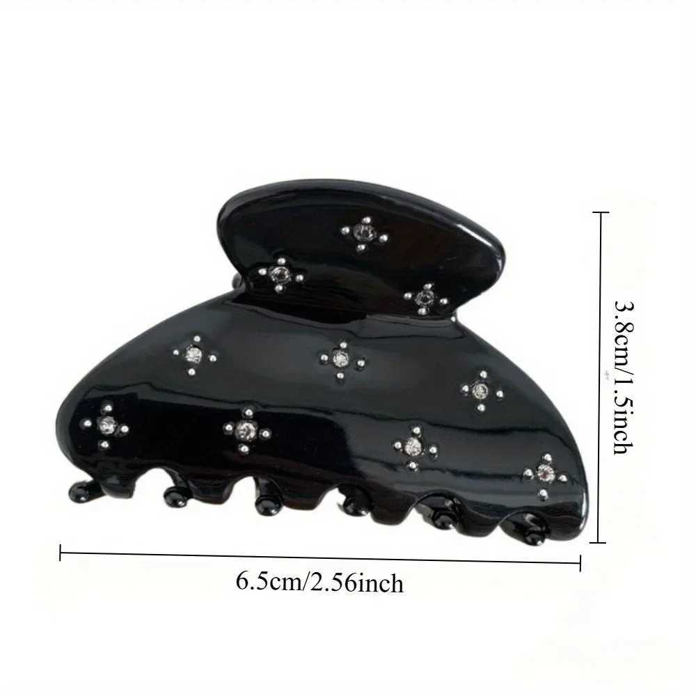 New 2025 Shinning Crystal Stars Acetate Hair Claw Clips for Women Girls Luxury Medium Size Catch Grip Styling Hair Accessories H260326