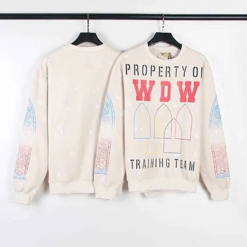 High Street Retro who decides war hoodies high-quality mud dye metropolitan print Pullover fashionable mens WDW sweatshirt X250125