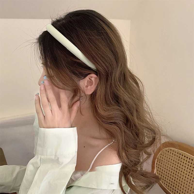 Macaron Color Sponge Headband for Women Narrow Edge Face Wash Hair Band Fashion Girl Simple Hair Hoop D260326