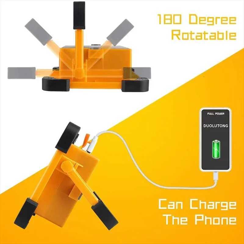 New Rechargeable Solar Flood Light Outdoor Portable LED Reflector Spotlight Rechargeable Projector Floodlight Construction Lamp H260325