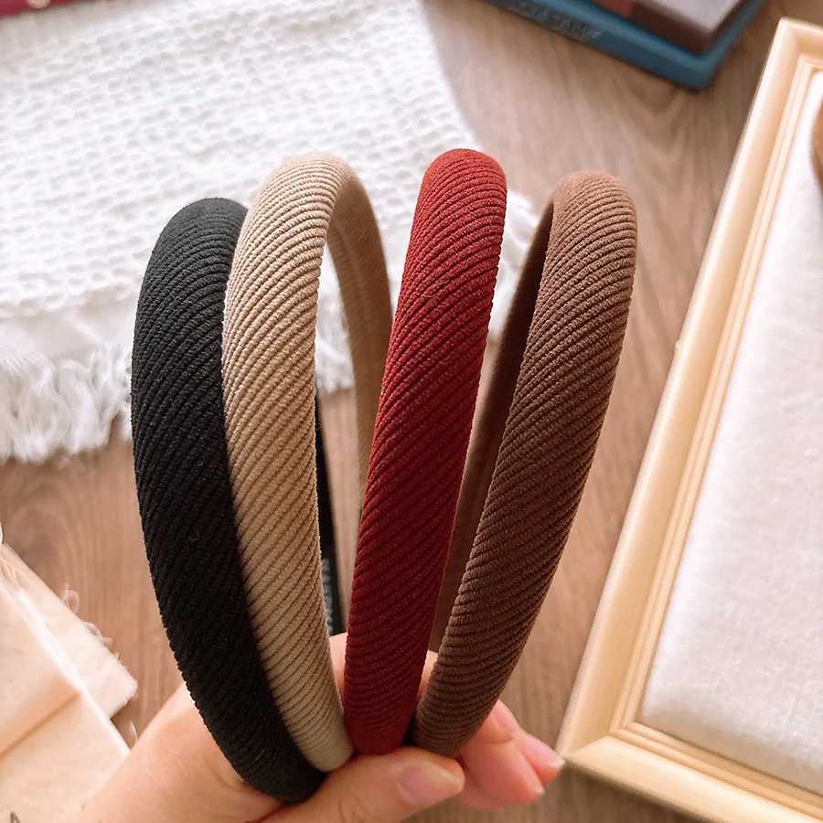 Korean Winter Simple Sponge Headband Hairbands Scrunchies Women Girls Children Hair Head Hoop Bands Accessories Headdress Headwe D260326