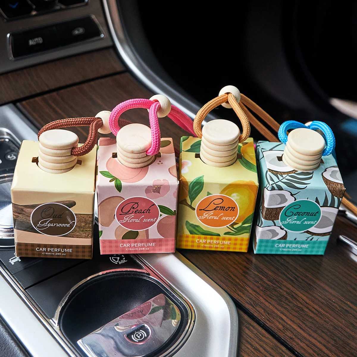 4pcs Fragrant woody car air freshener - a long-lasting fragrance suitable for car interiors suitable for home and car use H260326