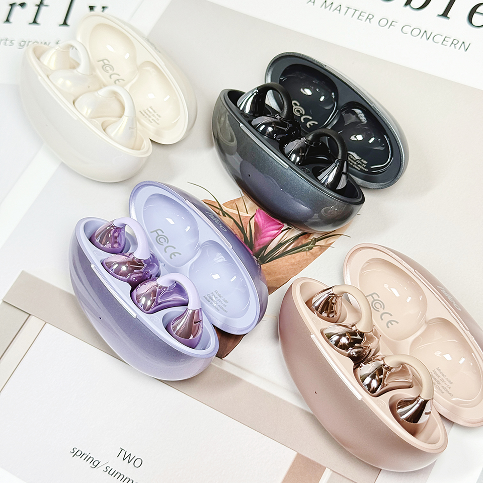 Hi86 V6.0 Wireless Earbuds Ear Clip Headphones RTL8753EFE ENC Noise Canceling Sports Earphones for iPhone 17 16 15 Pro Max Samsung