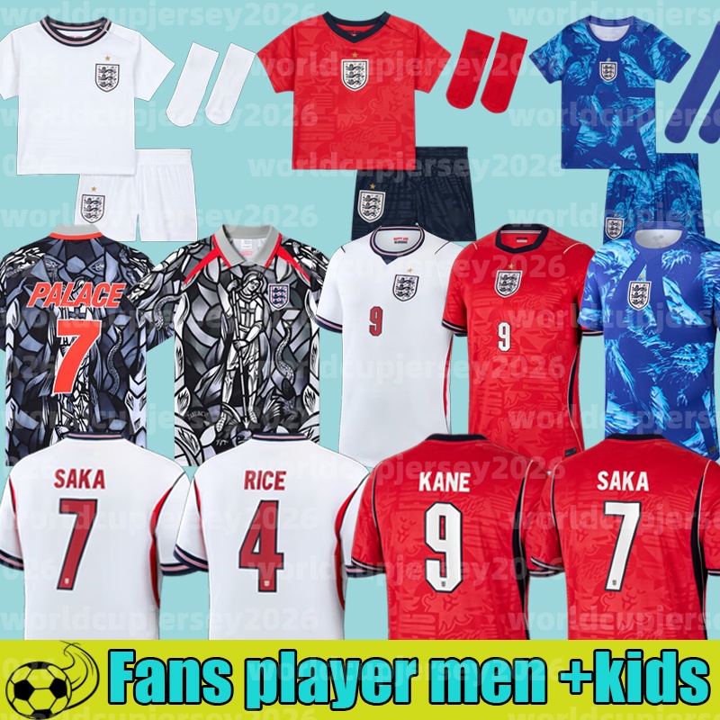 england football shirt 26 27 Palace World Cup Kit KANE Soccer Jersey SAKA PALMER RICE FODEN kids Women Goalkeeper England world cup 2026 football kits shorts