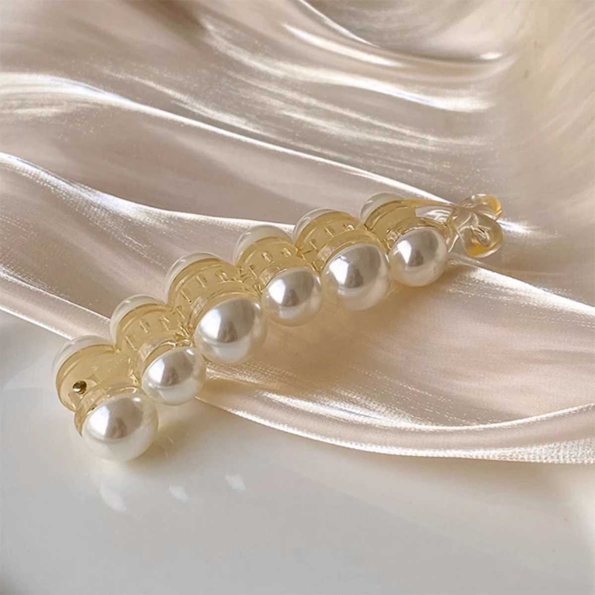 multi-pearl long hair clip hair claw for ladies girls womens hair accessories H260326