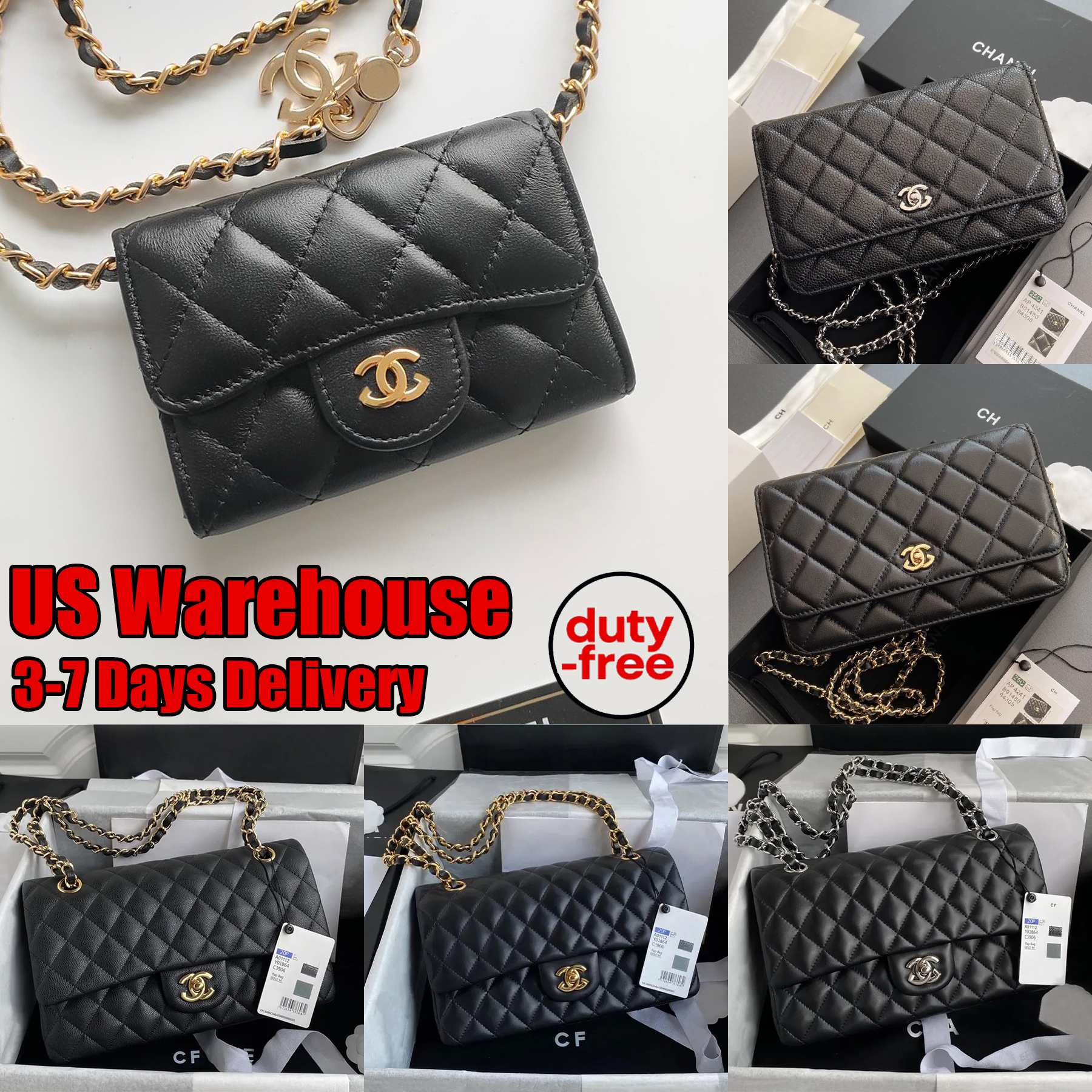 Designer Wallets Sheepskin Luxury Chain Bags High-Quality Shoulder Bags Women's Crossbody Bags Cardholders Genuine Leathe Credit Card Holders Mini bag