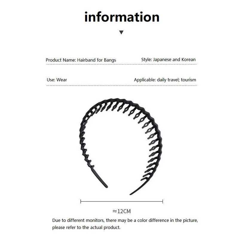 Solid Color Wave Headband for girl women summer Face Wash Sports hair band Headbands Non-slip Hair Bands for Women accessories D260326