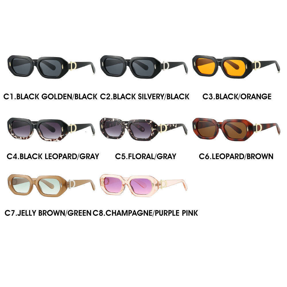 New Small-Frame Fashion Retro Personality European And American INS Style Trendy Sunglasses For Women Street Photography Sunshade Glasses Chunjinqiuli