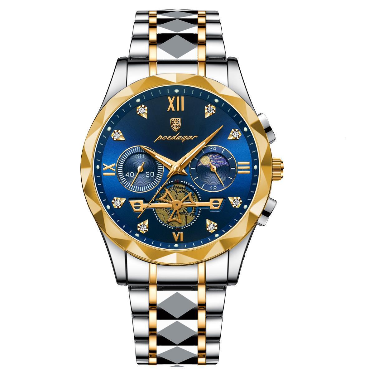 Men's Waterproof Luminous Multi-functional Fashionable High-end Business Watch Designer Watch Quartz Watch Outdoor Sports Watch Luxurious Combina